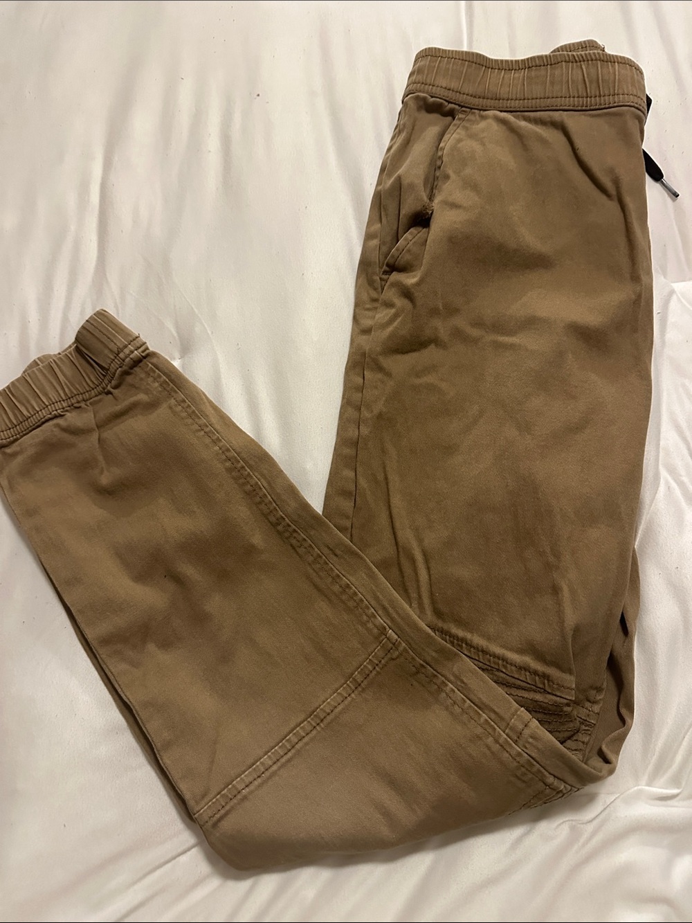 True Craft Kids Tan Jogger Pants with Elastic Waist